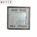 Mayco Farm Dairy Milk & Cream Metal Home Hanging Art Wall Decoration